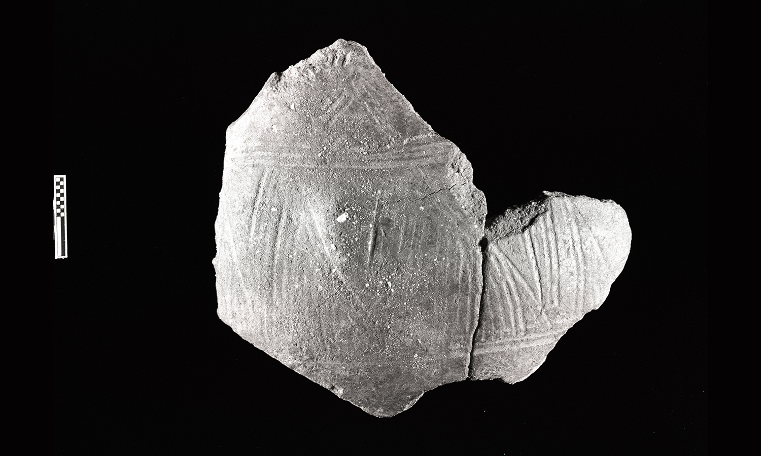 Part of clay vessel.